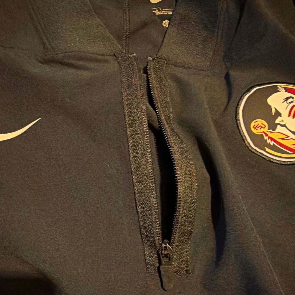 Nike Golf Dri-FIT Men’s Black 1/4 Zip Pullover Florida State Seminoles XXL TTG
